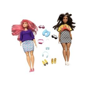 Barbie Fashionista #179‎ Nikki & Daisy Vacation Dolls Clothes Shoes Accessories